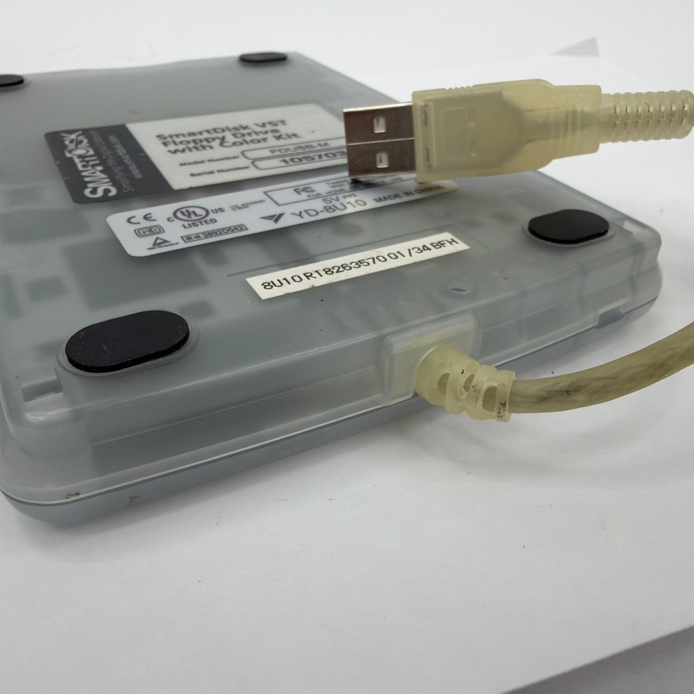 SmartDisk VST USB External 3.5in Floppy Disk Drive FDUSB-M Blue/Gray