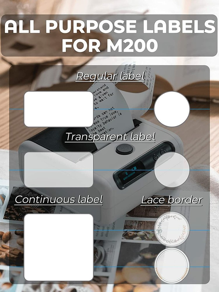 Phomemo M200 Thermal Printer Bluetooth Pocket Label Maker POS for Android & iOS