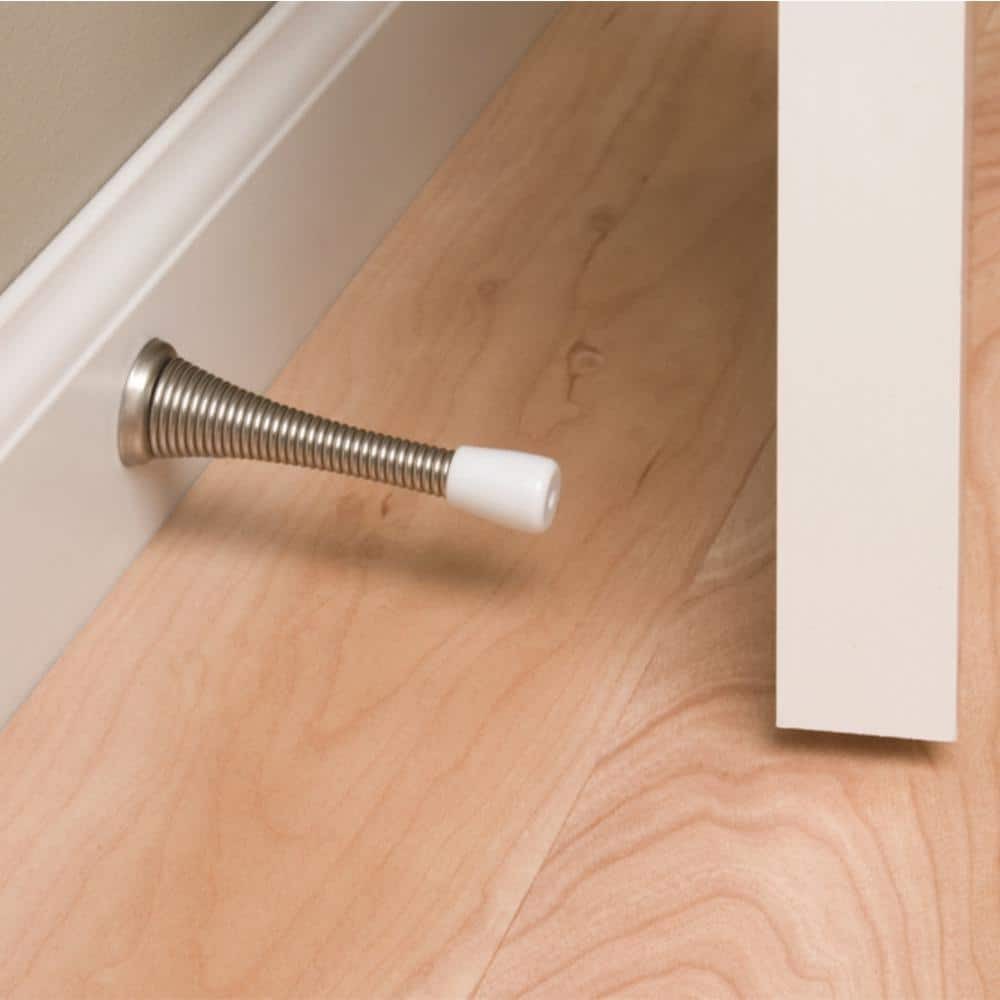 (5-Pack) Satin Nickel Spring Door Stop