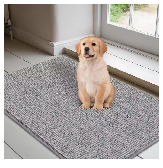 Dog Door Mat for Muddy Paws, Absorbs Moisture and Dirt, Non-Slip Washable Mat, Q