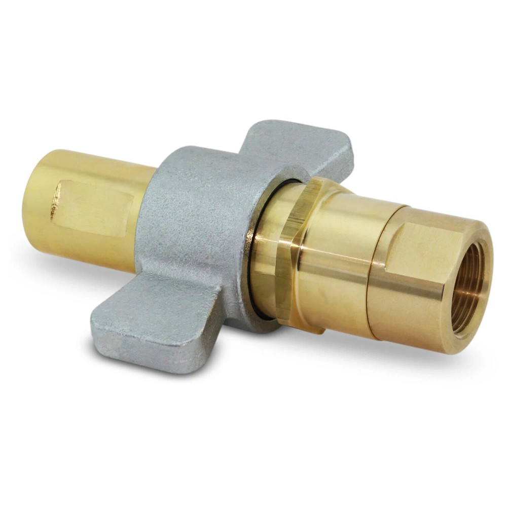 Summit 1" NPT Wet-Line Wing Nut Hydraulic Quick Disconnect Coupler/ Coupling Set