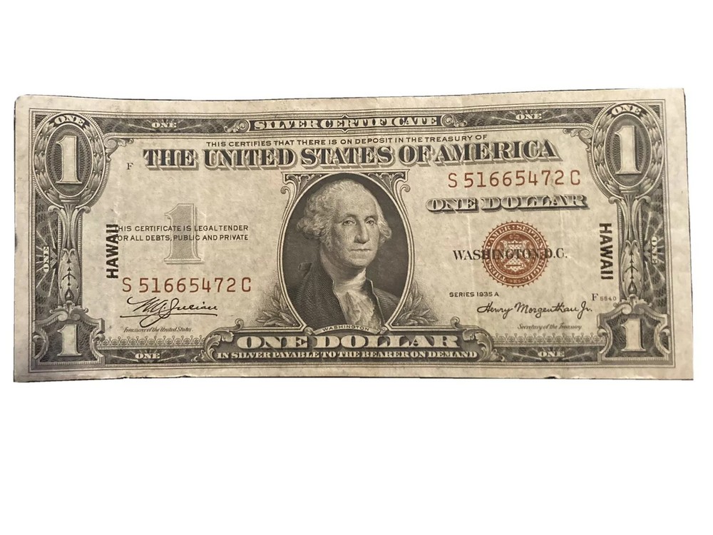 1934 A Hawaii One Dollar Note