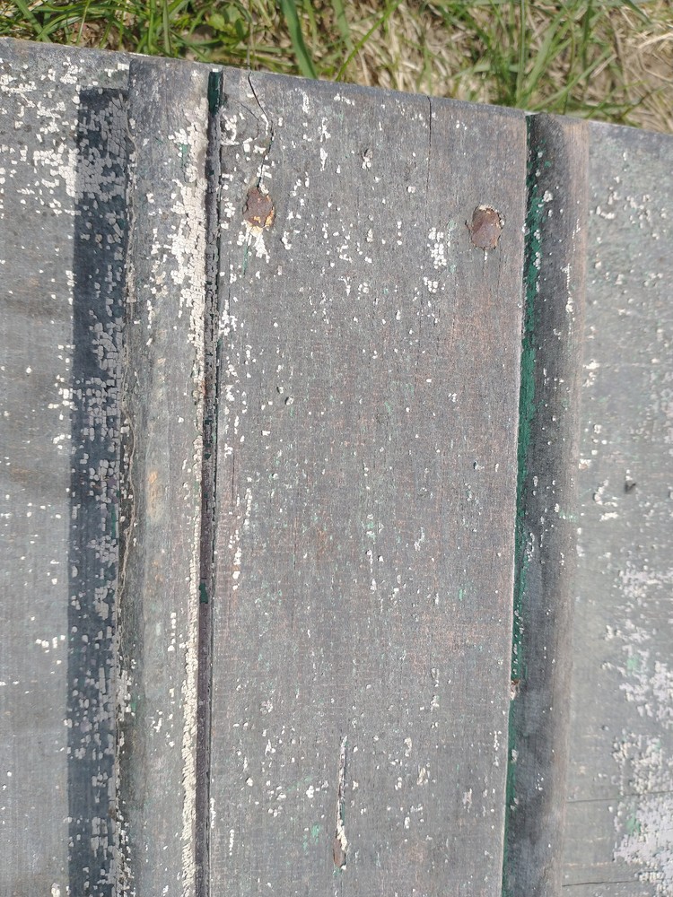 Barn Door ANTIQUE GREEN PAINT LATCH SQUARE NAILS PRIMITIVE