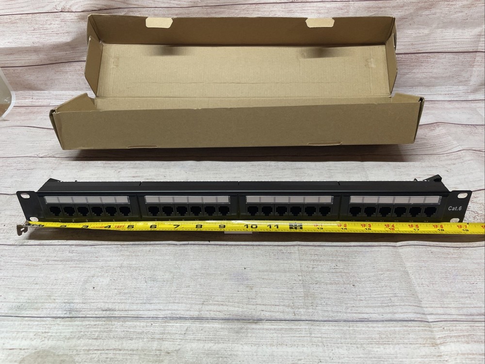 24 port Cat6 UTP Patch Panel RJ45 110 Type 1U Lan Network