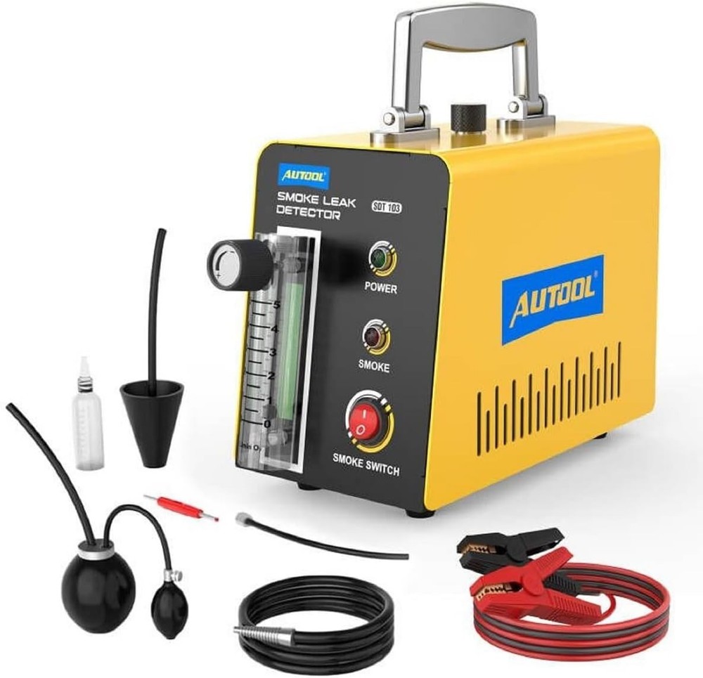 Efficient Automotive Leak Detector with External Flow Meter - 12V Compatibility