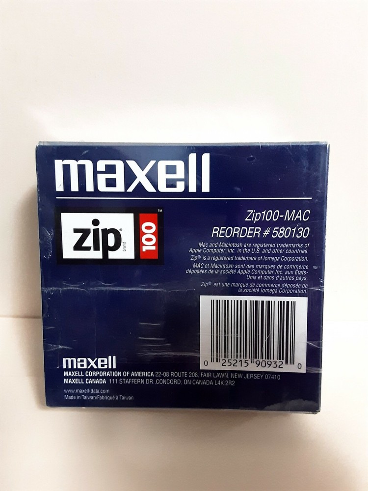 Maxell Zip Disk 100MB_Mac Formatted_3 Pack