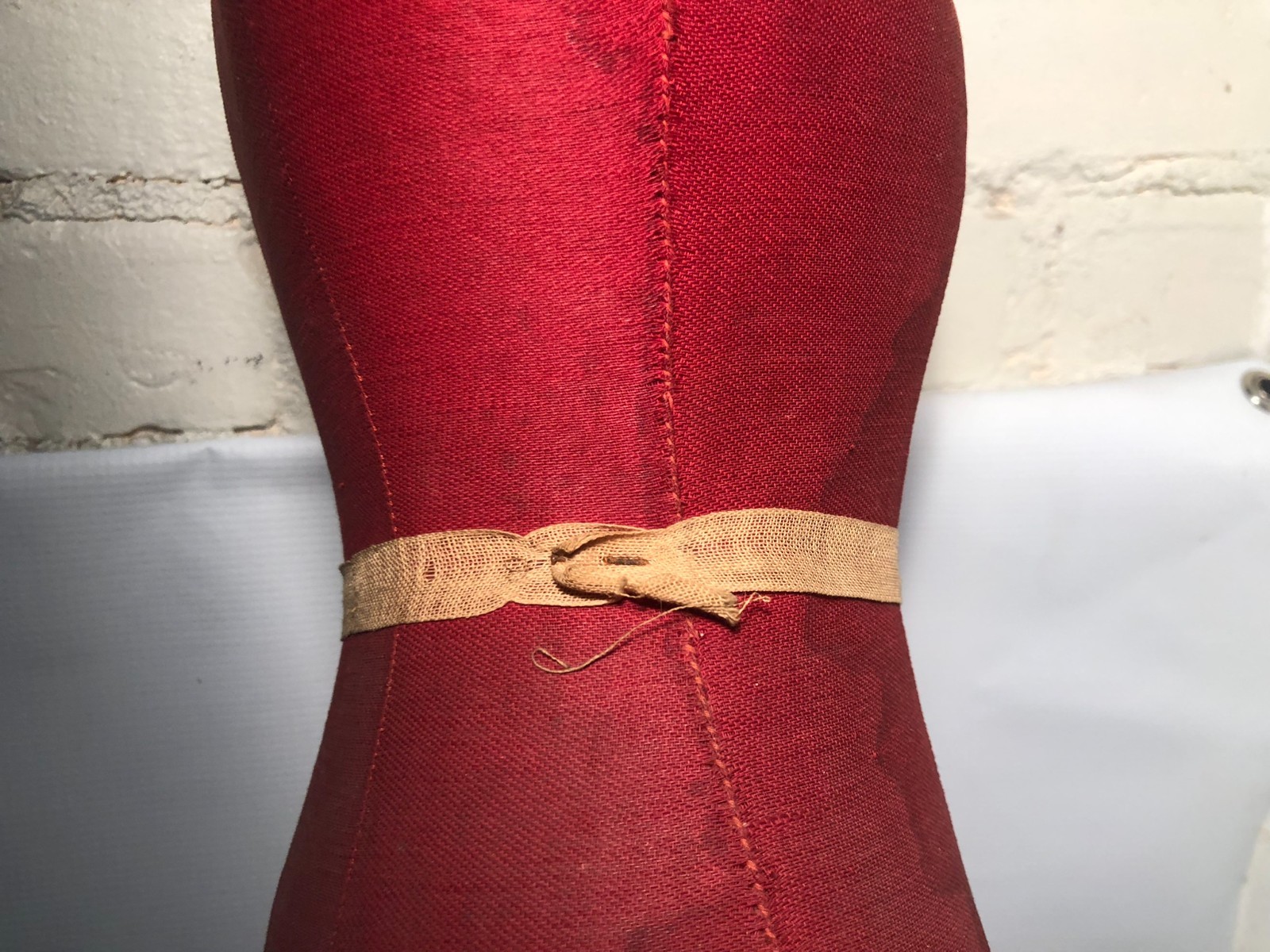 Antique Half Scale Miniature Mannequin Dress Form w Stand Counter Top