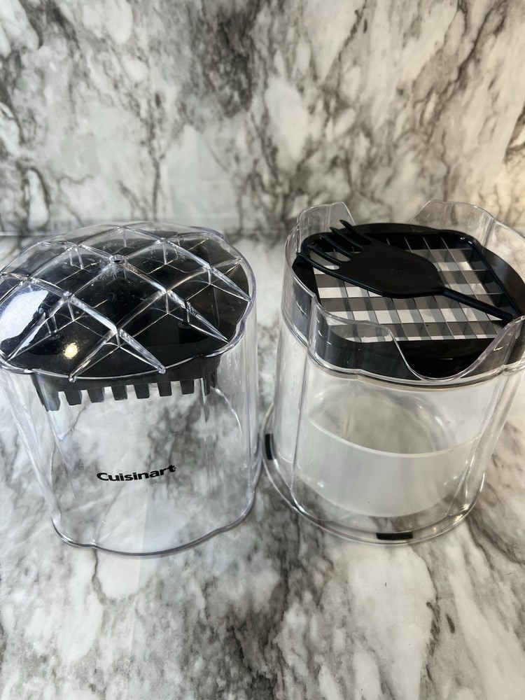 Cuisinart Push Function Food Chopper Set with Cleaning Tool, Clear/Black/White