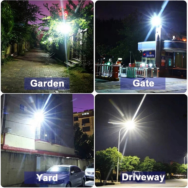 Commercial 1000000LM LED Outdoor Dusk to Dawn Solar Street Light Road Area Lamp