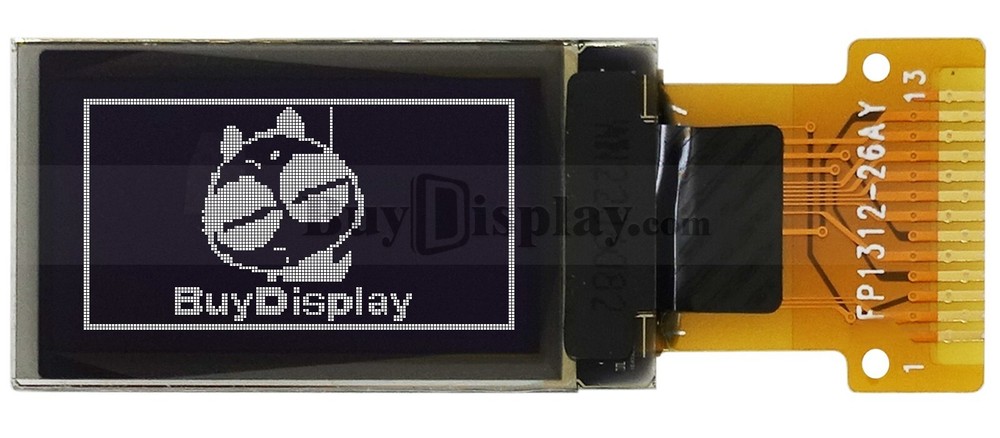 SPI I2C White 0.77 inch OLED Display Panel 128x64 Pixels Controller IC SSD1312