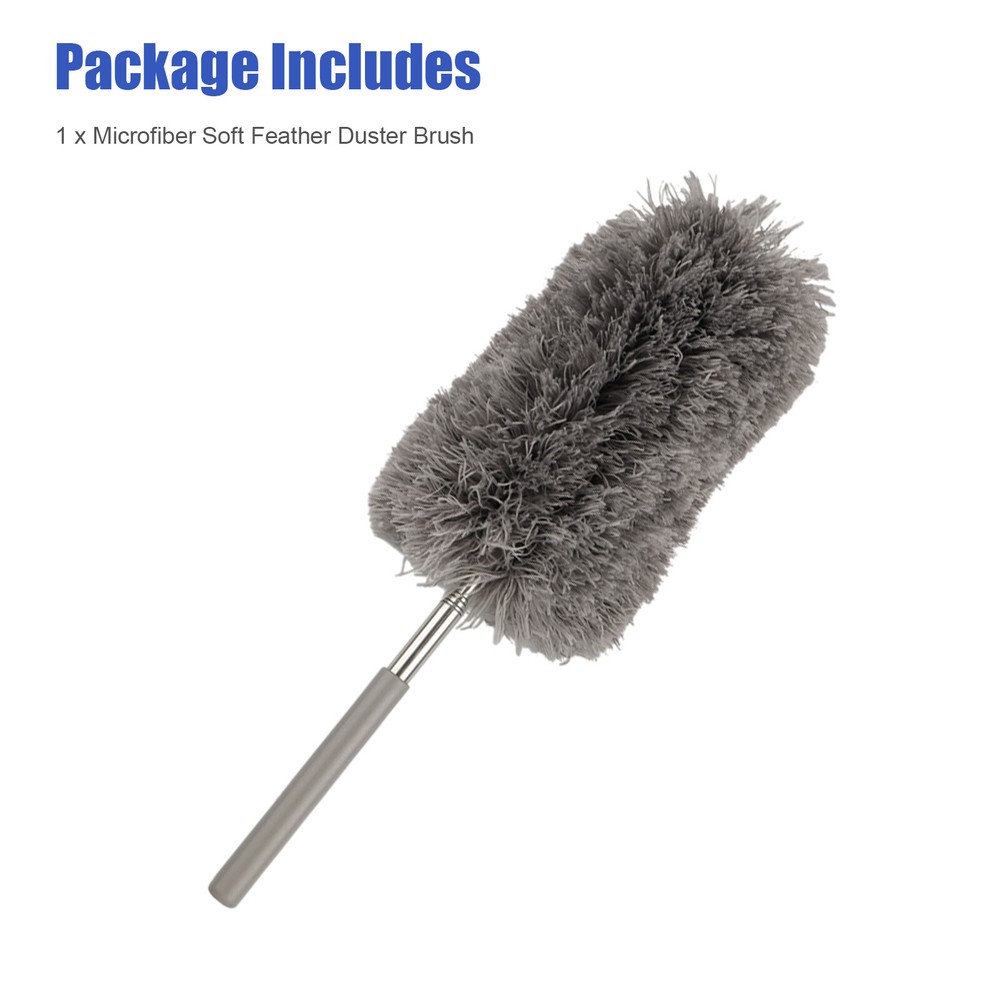 Adjustable Soft Microfiber Feather Duster Dusting Brush Household Cleaning Tool