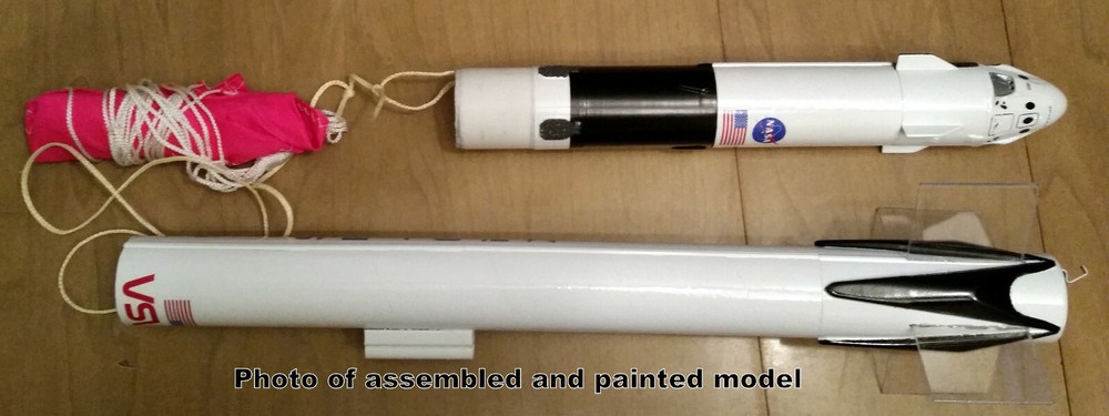 SpaceX Crew Dragon Flying Model Rocket Barebones Kit