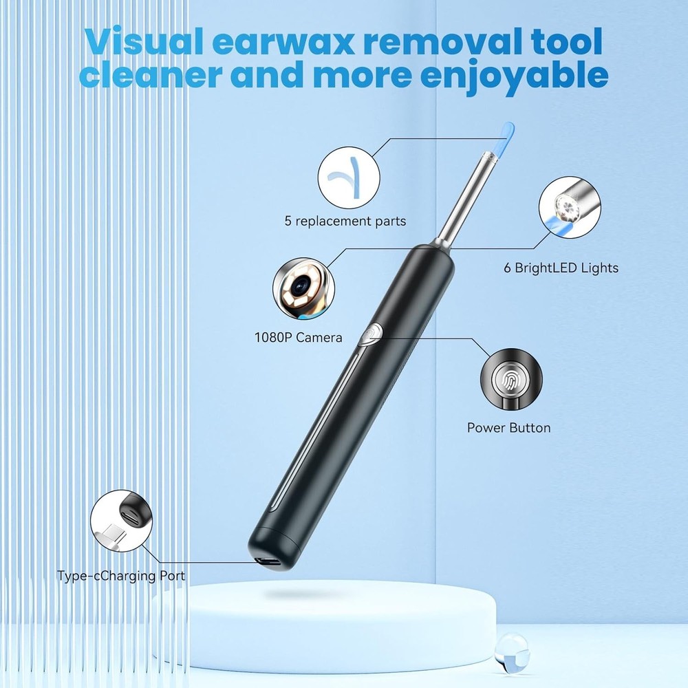 Ear Wax Removal - Cleaner - Camera - Kit - Wax...