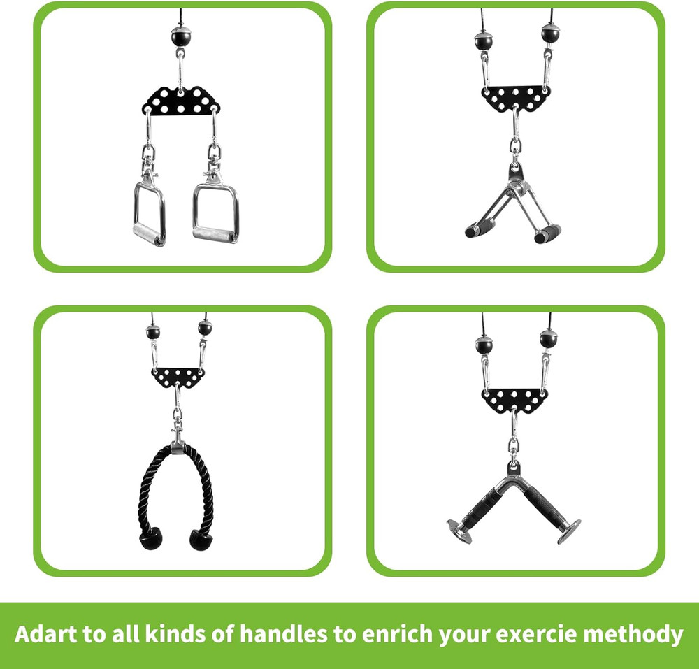 Multi-Grip LAT Pull Down Bar with Rotating Stainless Steel Adapter