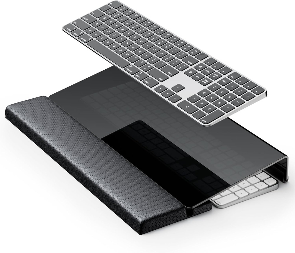 Computer Keyboard Stand Acrylic Tilted Keyboard Holder for Easy Ergonomic Typing
