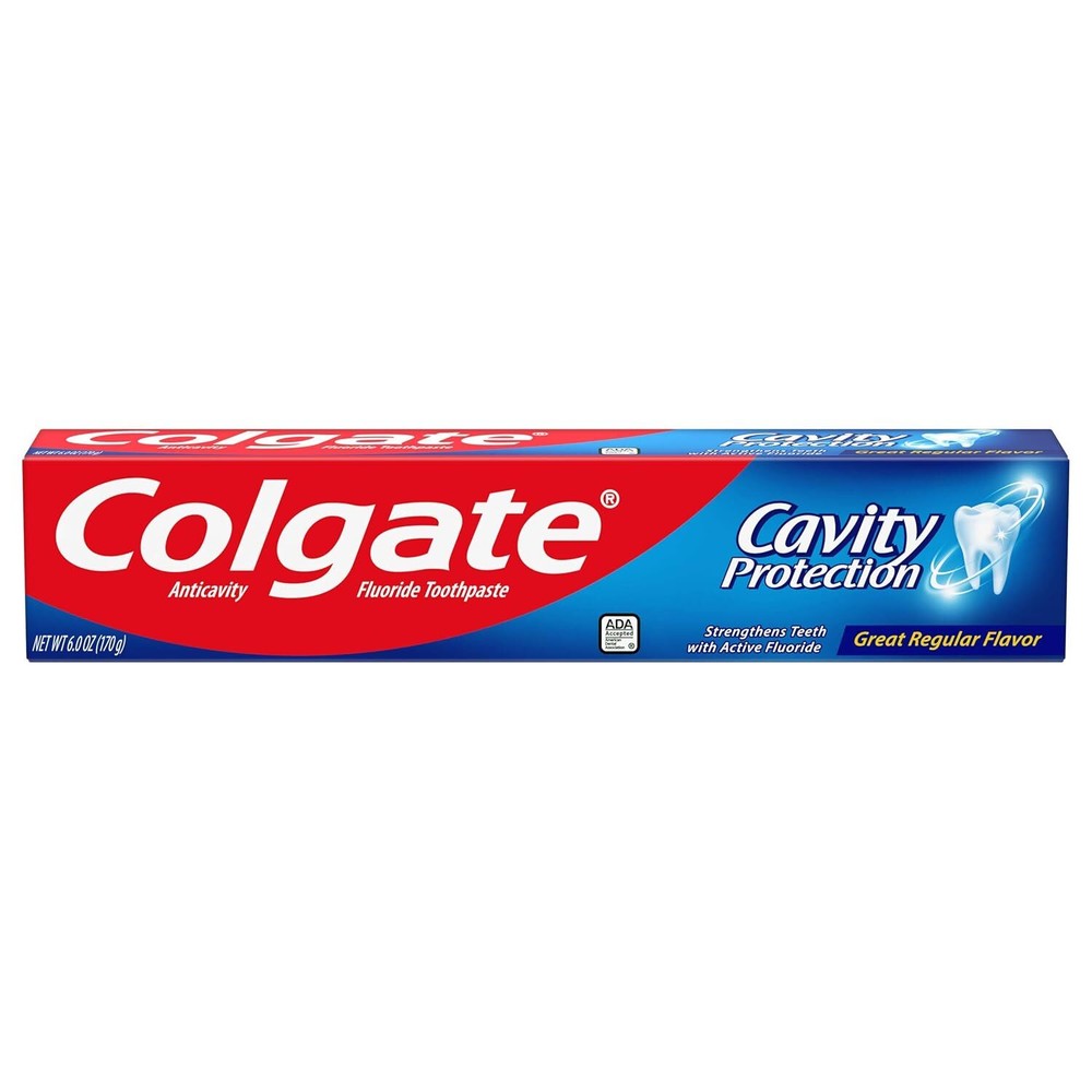 6-Pack Colgate Regular Cavity Protection Toothpaste with Fluoride, White 6 oz