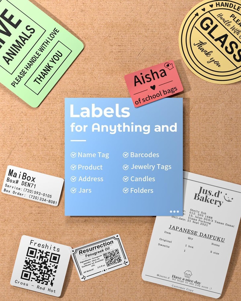 Phomemo M220 Label Maker Portable Printer Thermal Printer Support 20-80mm Label