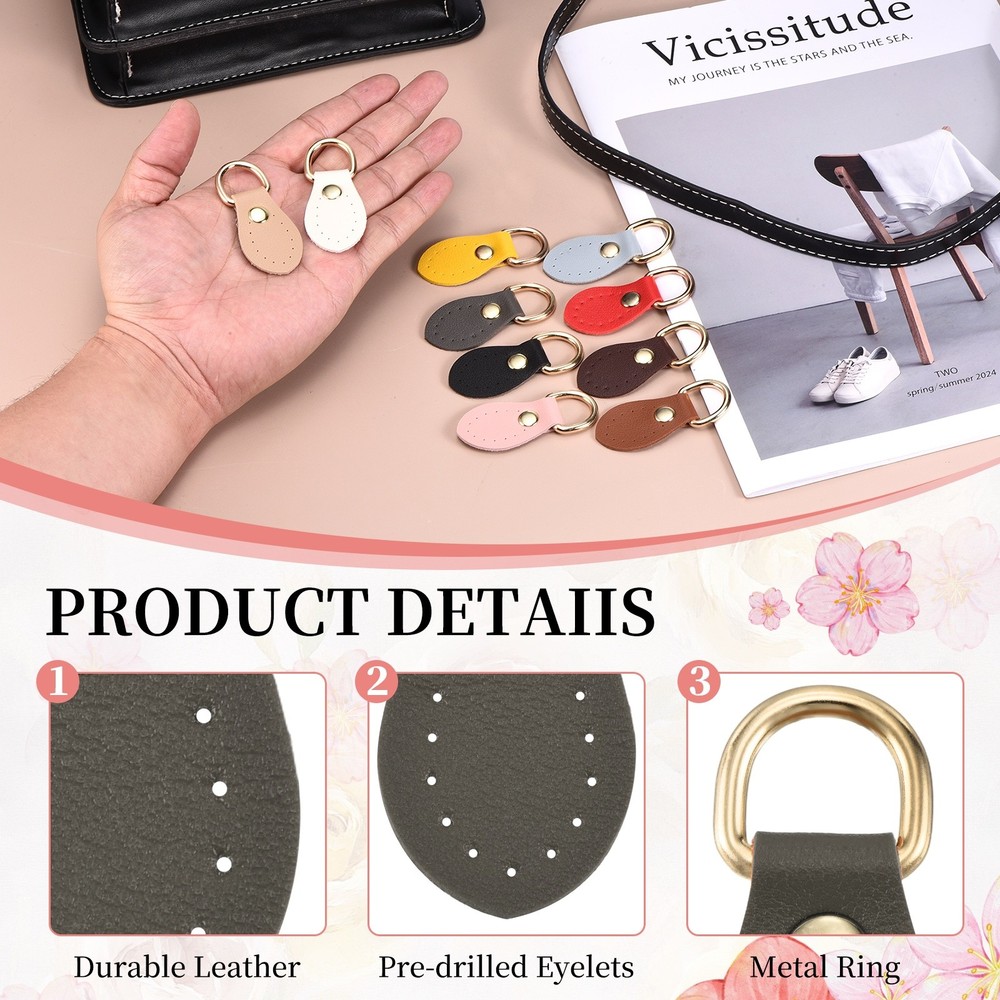 5 Strap Hooks Bag for DIY Accessories, Dark Grey