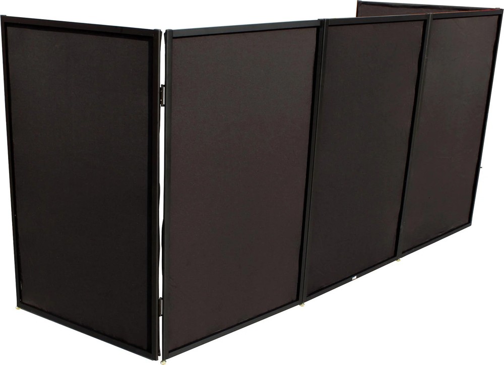 5 Panel Black Frame DJ Facade W-Stainless Quick Release 180 Deg. Hinges