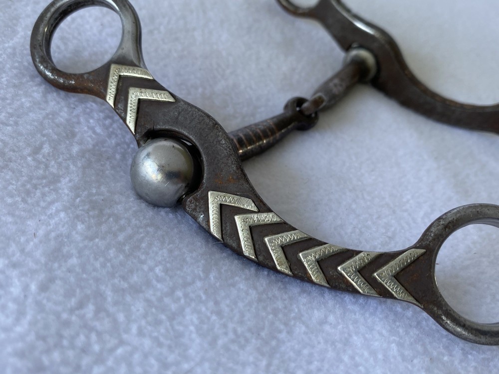 High QUALITY Silver Mounted Ballhinge Shank Western Snaffle Bit~RANCH~SHOW~WORK