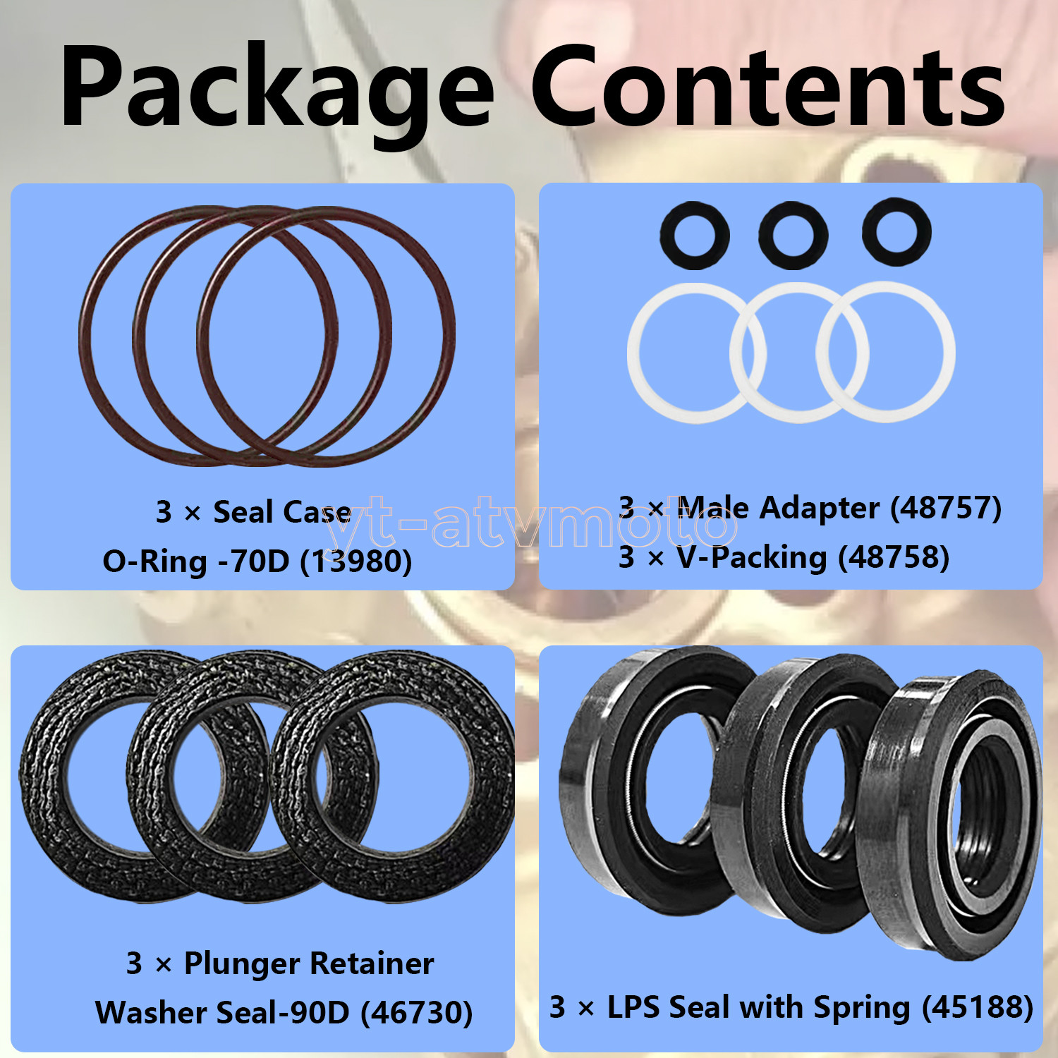 34262 Seal Rebuild Kit For Cat 66DX 6DX Pressure Washer Pump 66DX30G11 66DX35G11