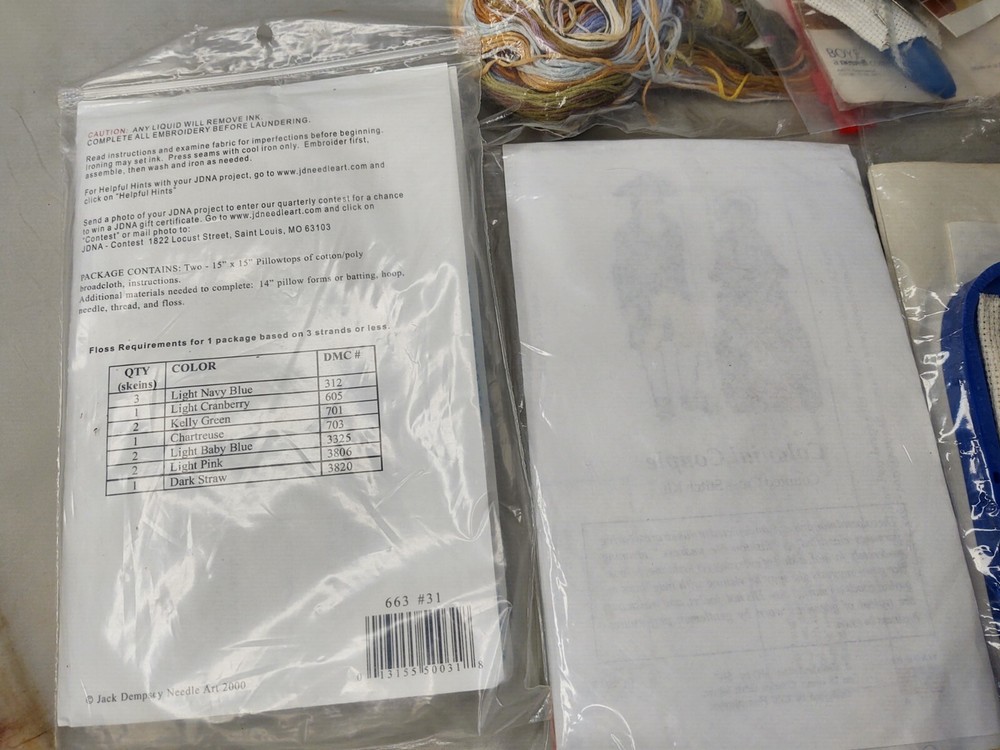 Craft Supplies Lot Metal Loop Sewing Needles Pillow Pattern Embroidery Thread