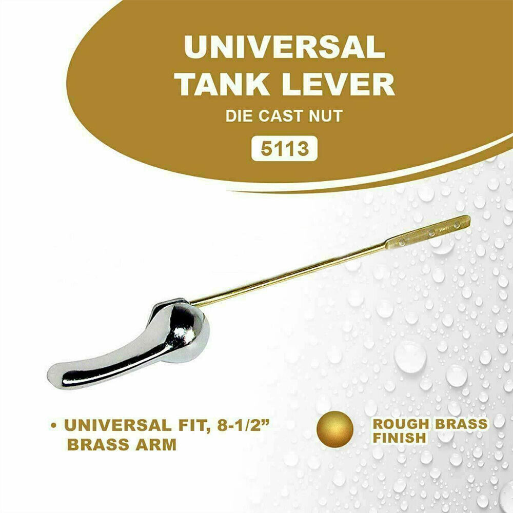 Universal Toilet Tank Flush Lever Chrome Toilet Wrench Handle Fit Most Toilet 1X