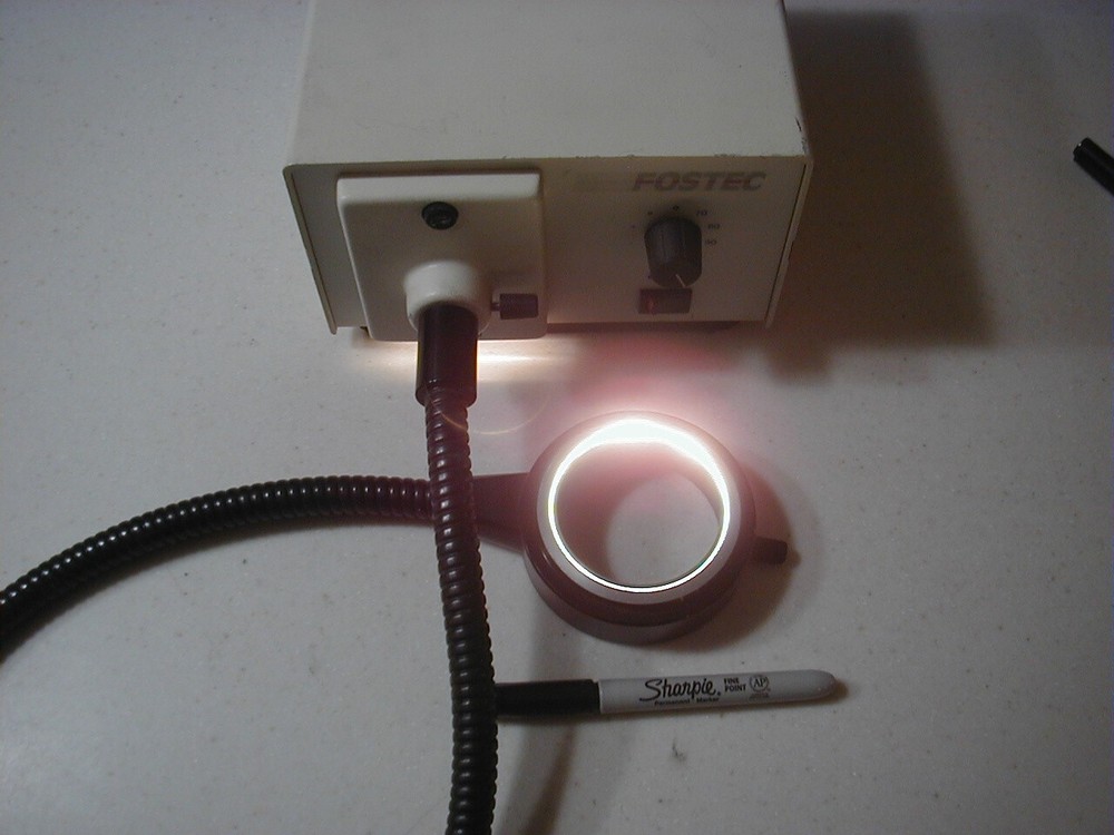 FOSTEC Fiber Optic Microscope Ring illuminator, Nice shape, READ