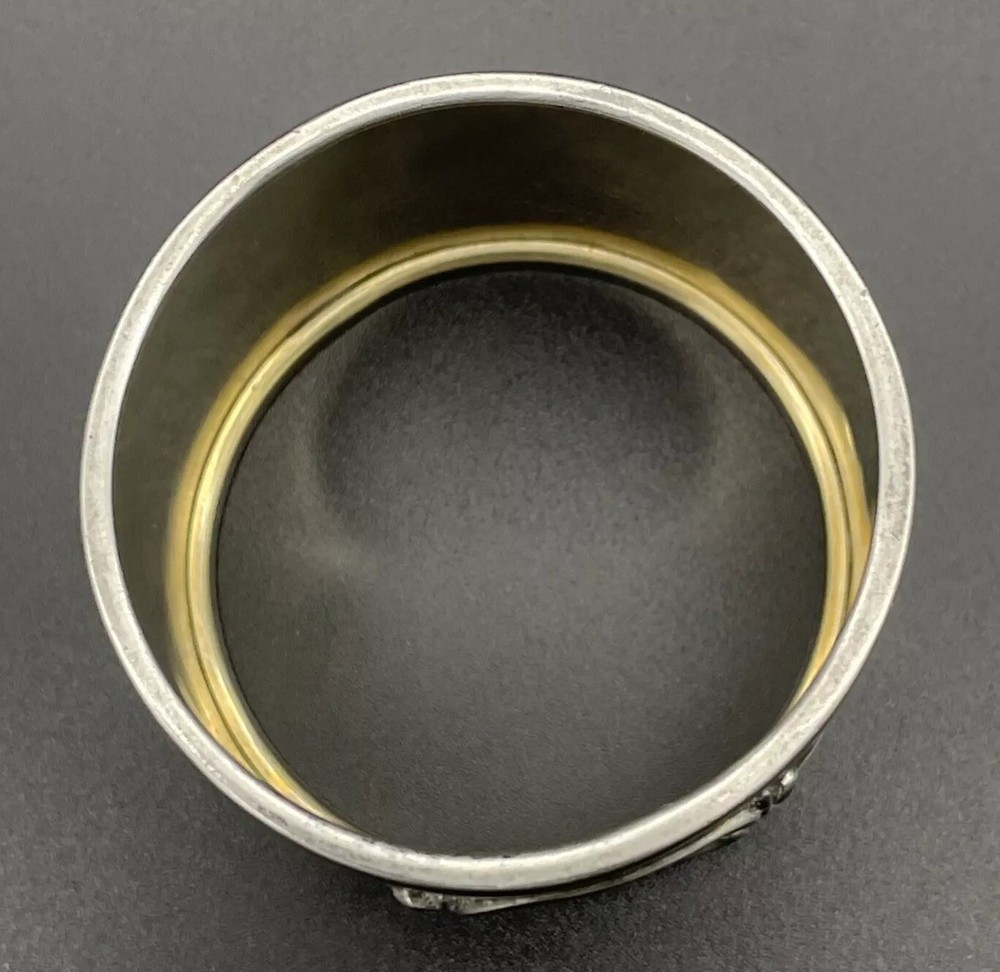Large 800 Sterling Silver Napkin Ring Name Engraved “Ermina ”