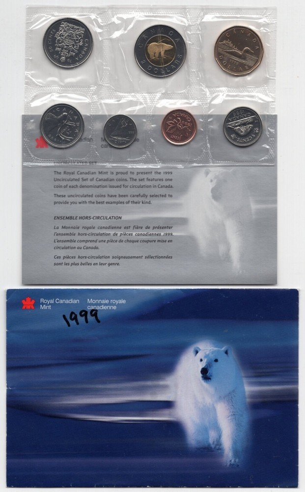1999 Canada Uncirculated Proof Like Coin Set