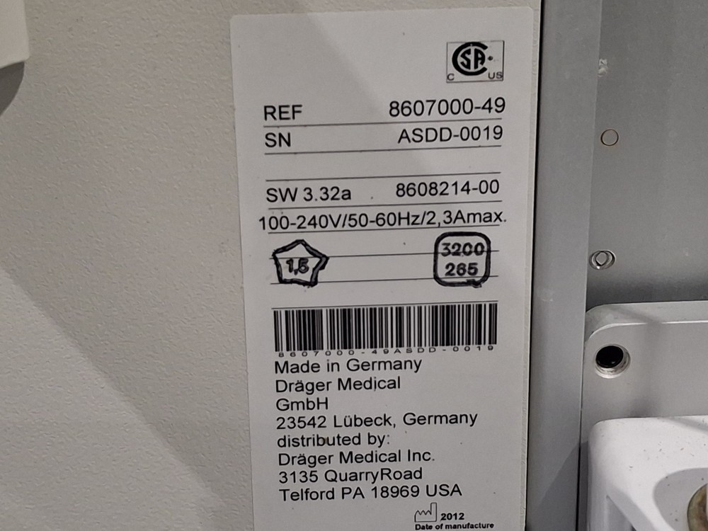 Draeger Medical Fabius GS Premium Anesthesia Machine