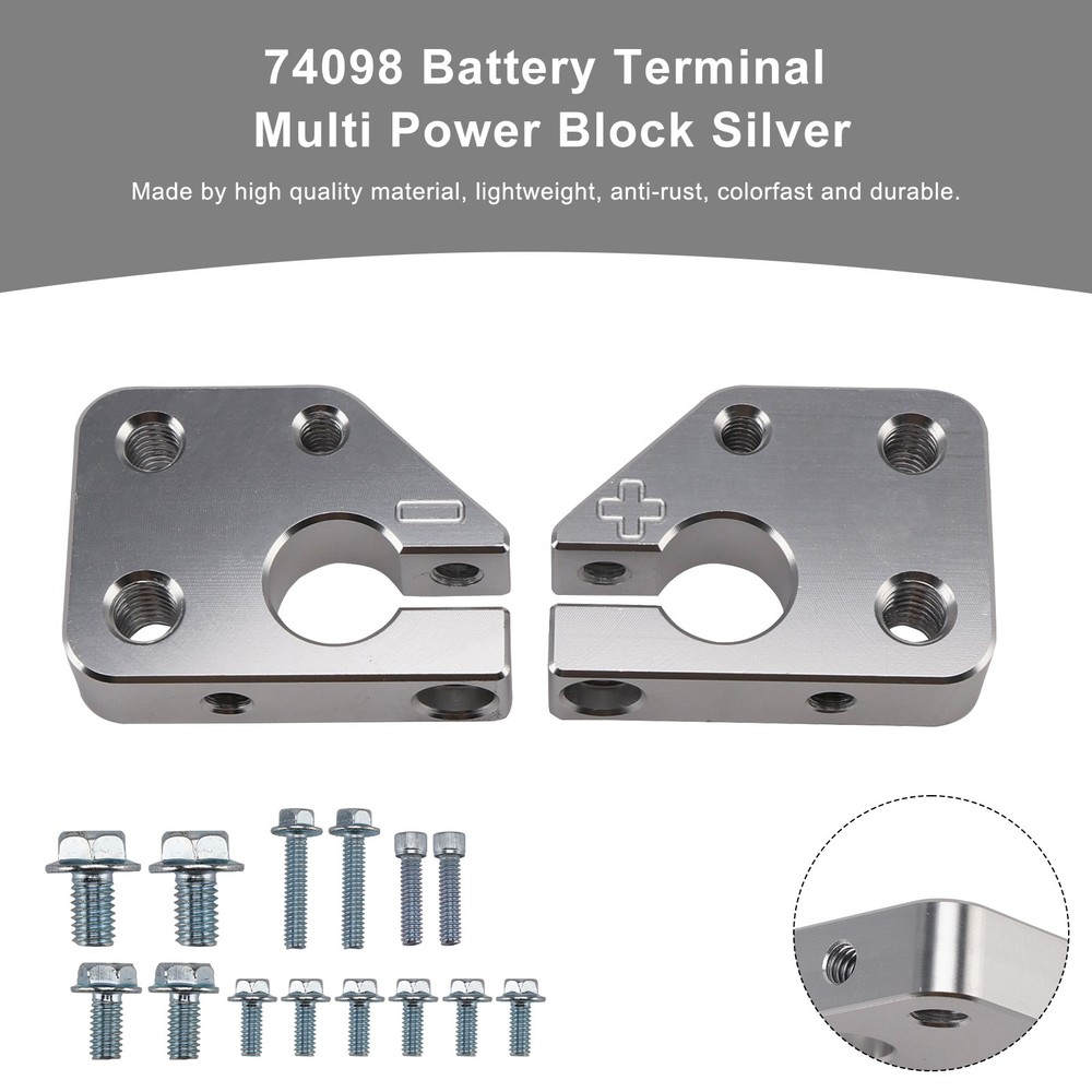 74098 Battery Terminal Multi Power Block Silver
