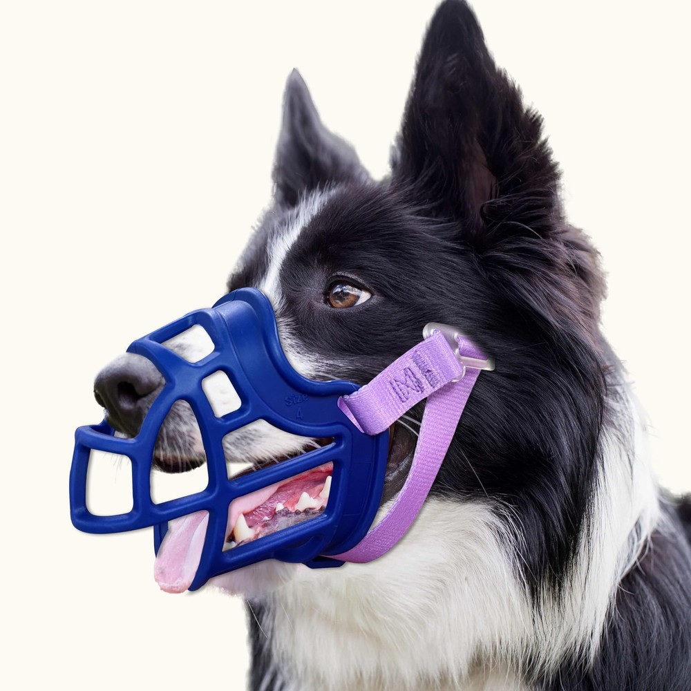 Basket Muzzle Allows Panting Drinking - Anti Biting Chewing, Sturdy Lightweig...