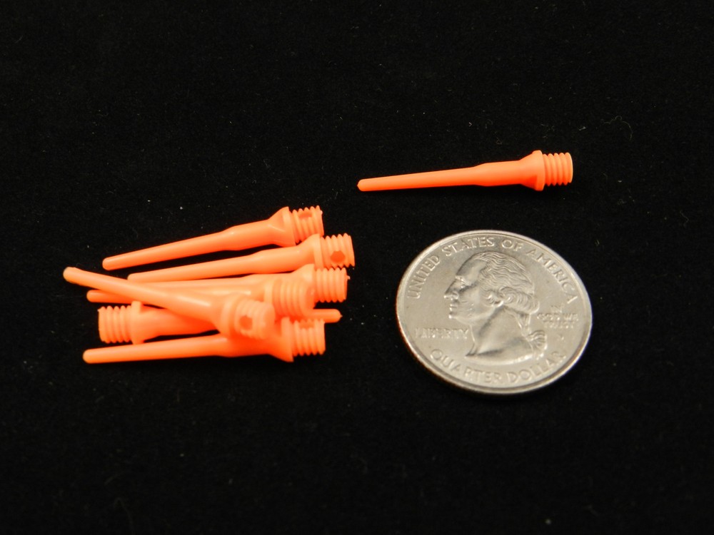 250 Darts Orange Soft Tips 2ba Size,Tufflex Standard, Plastic Extremely Durable