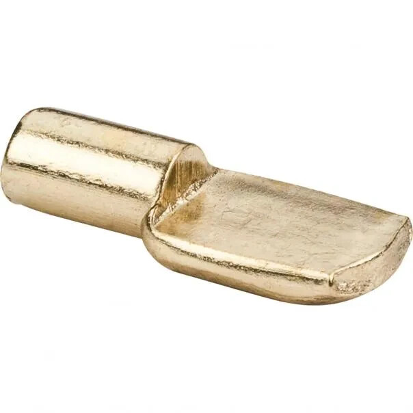 20 Pack- Polished Brass 5 mm Pin Spoon Shelf Supports