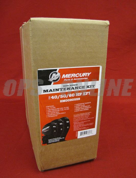 Mercury 300 Hour Maintenance Kit & Oil 40-60 HP EFI 4Stroke BF CT 8M0090559