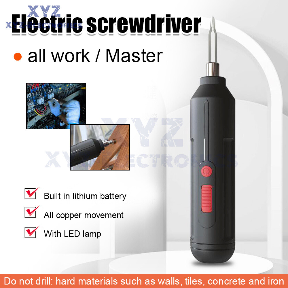 Mini Rechargeable Cordless Electric Screwdriver Drill USB Charging Power Tool