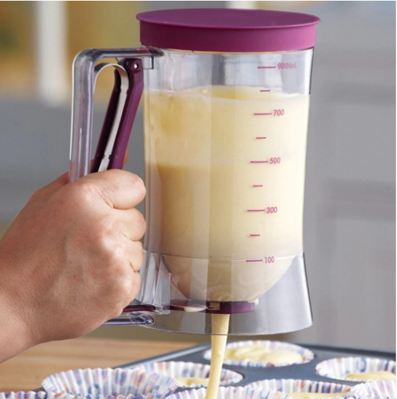 Pancake Batter Dispenser Flour Paste Separator Cupcake Muffin Kitchen Measuring