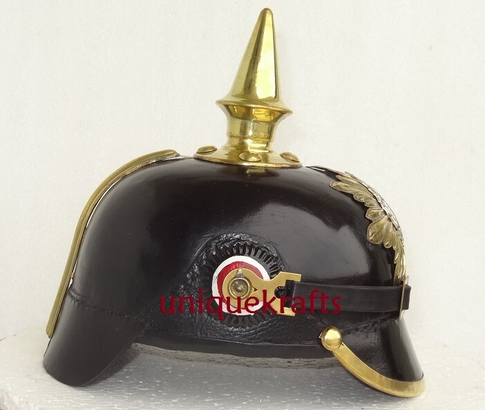 German pickelhaube Leather Helmet