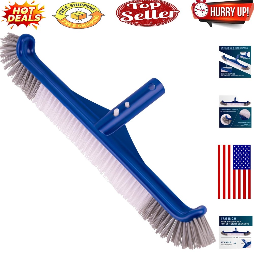 Durable 17.5'' Pool Brush for Inground & Above-Ground Pools -  Cleaning