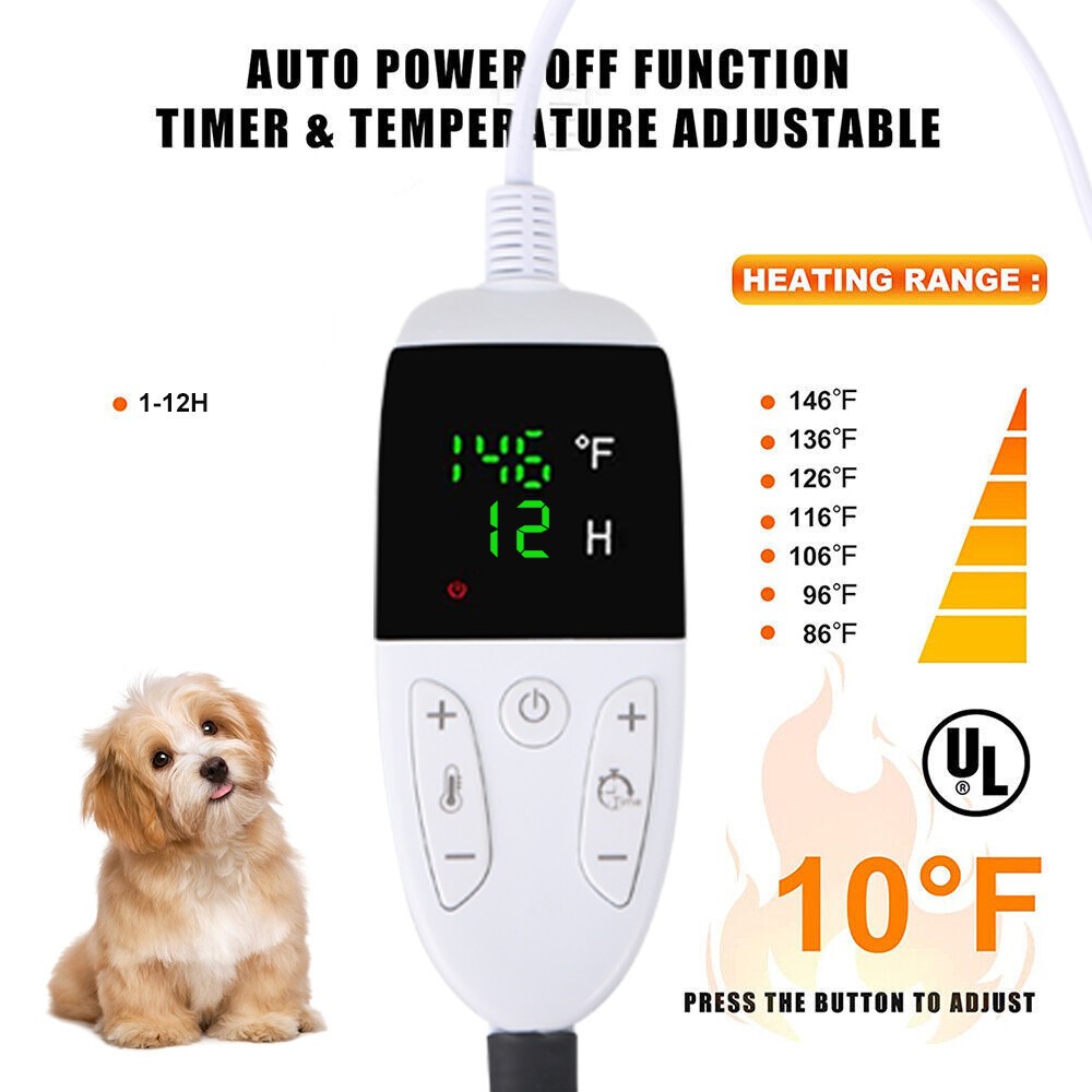 Large Pet Heating Pad Electric Blanket Waterproof Mat Warmer Washable Dog Cats