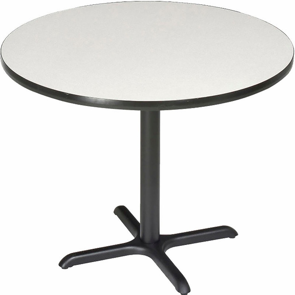 Round Bar Height Restaurant Table Gray 42"W x 42"H
