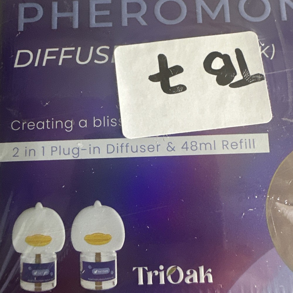 TriOak Cat Calming Diffuser Kit Feline Anxiety Relief Pheromone Kit 2 Diffusers
