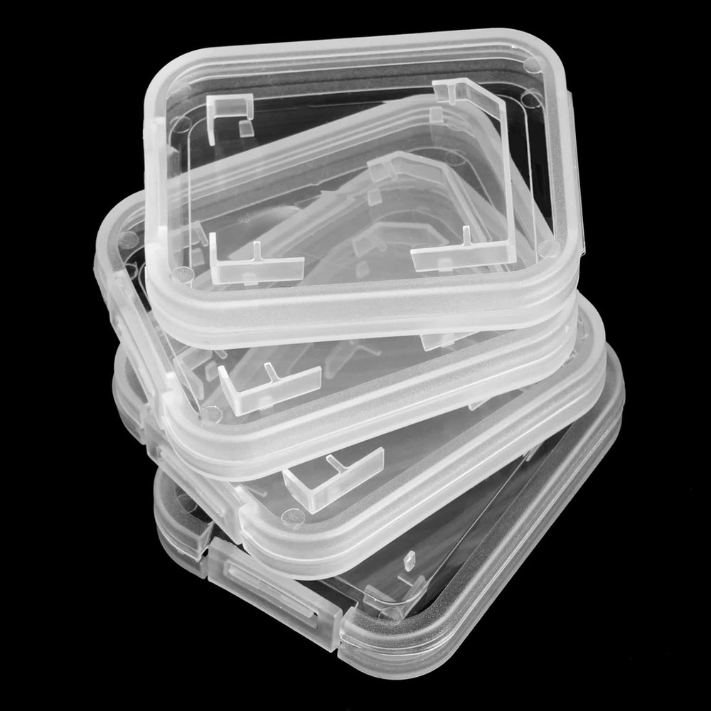 Transparent Standard SD SDHC Memory Card Case Holder Box Storage Boxes (Pack of
