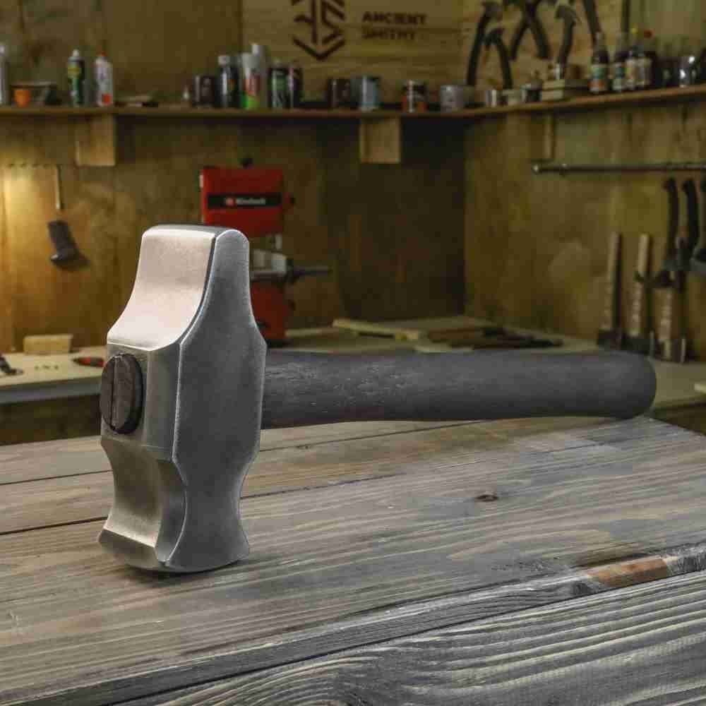 Professional Cross Peen Hammer Hand Forged Blacksmith Forging Tool Steel 3.3lb