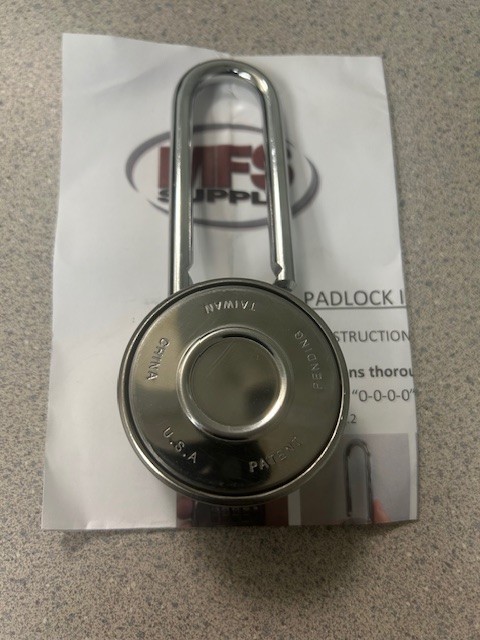 COMBINATION PADLOCK, 4-DIGIT, LONG SHANK, MFS SUPPLY