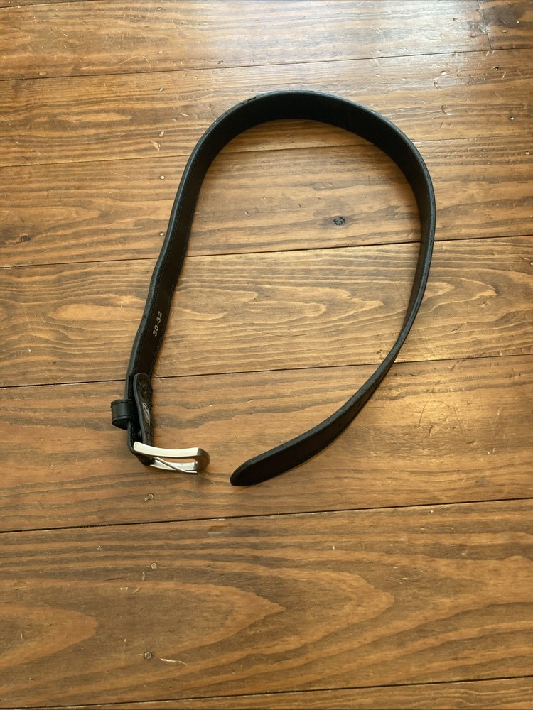 Double Alpha Academy Competition Leather Black Belt Size 30-32