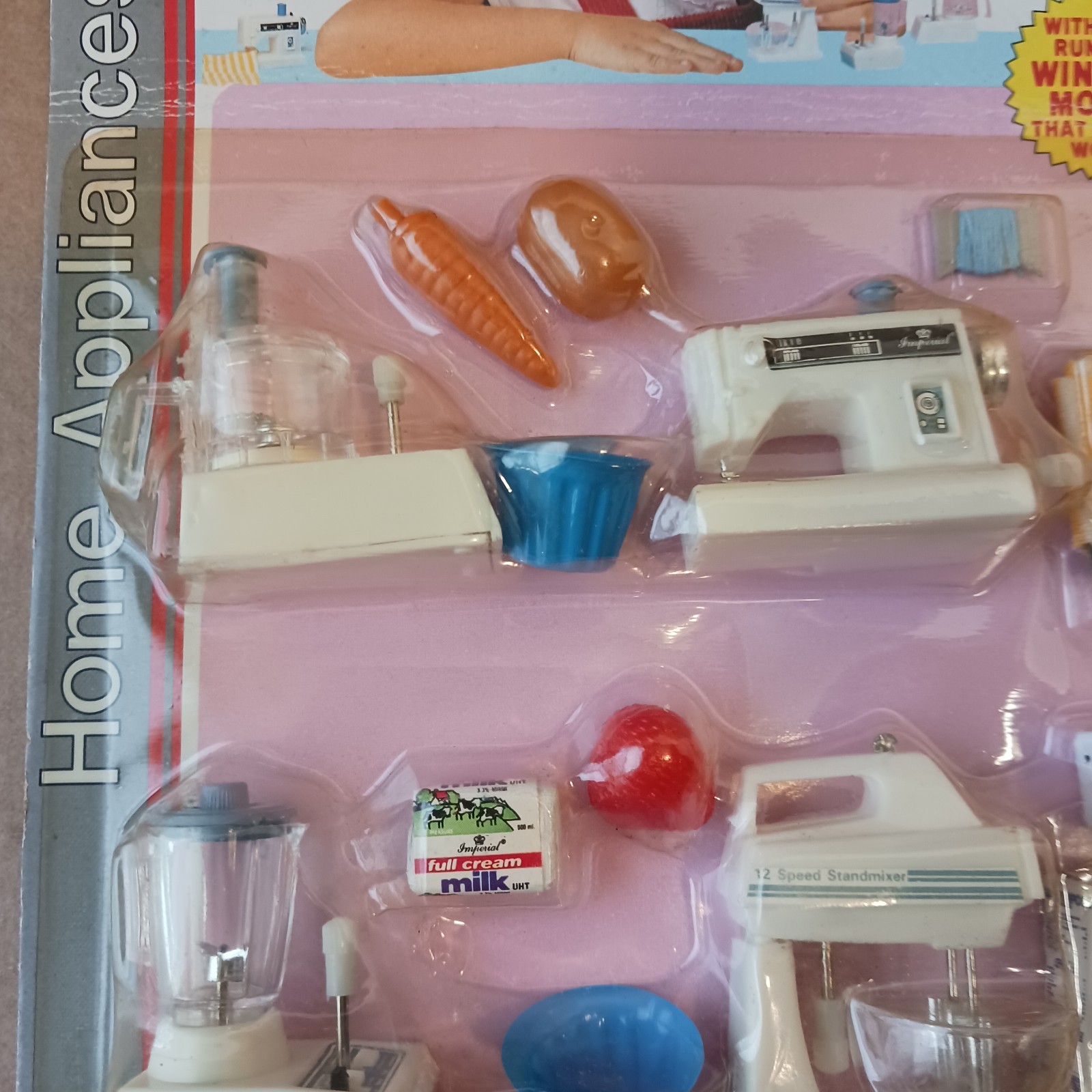 Vintage 1988 NOS Imperial Toy Corp. Mini Wind-Up Home Appliances Collection 6839