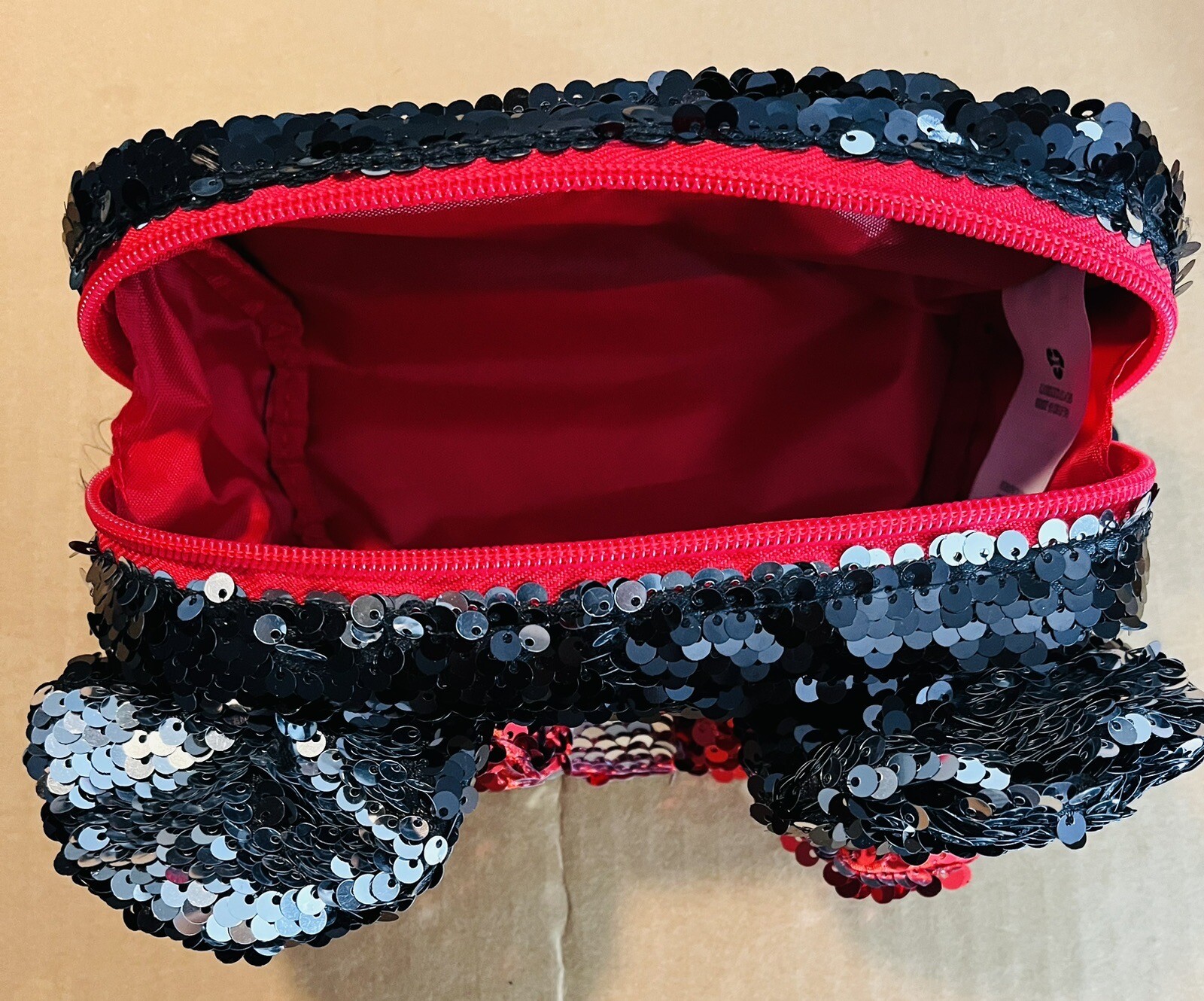 Disney Minnie Mouse Coin Purse, Cosmetic Bag, Pencil Case Reversible Sequin NWOT