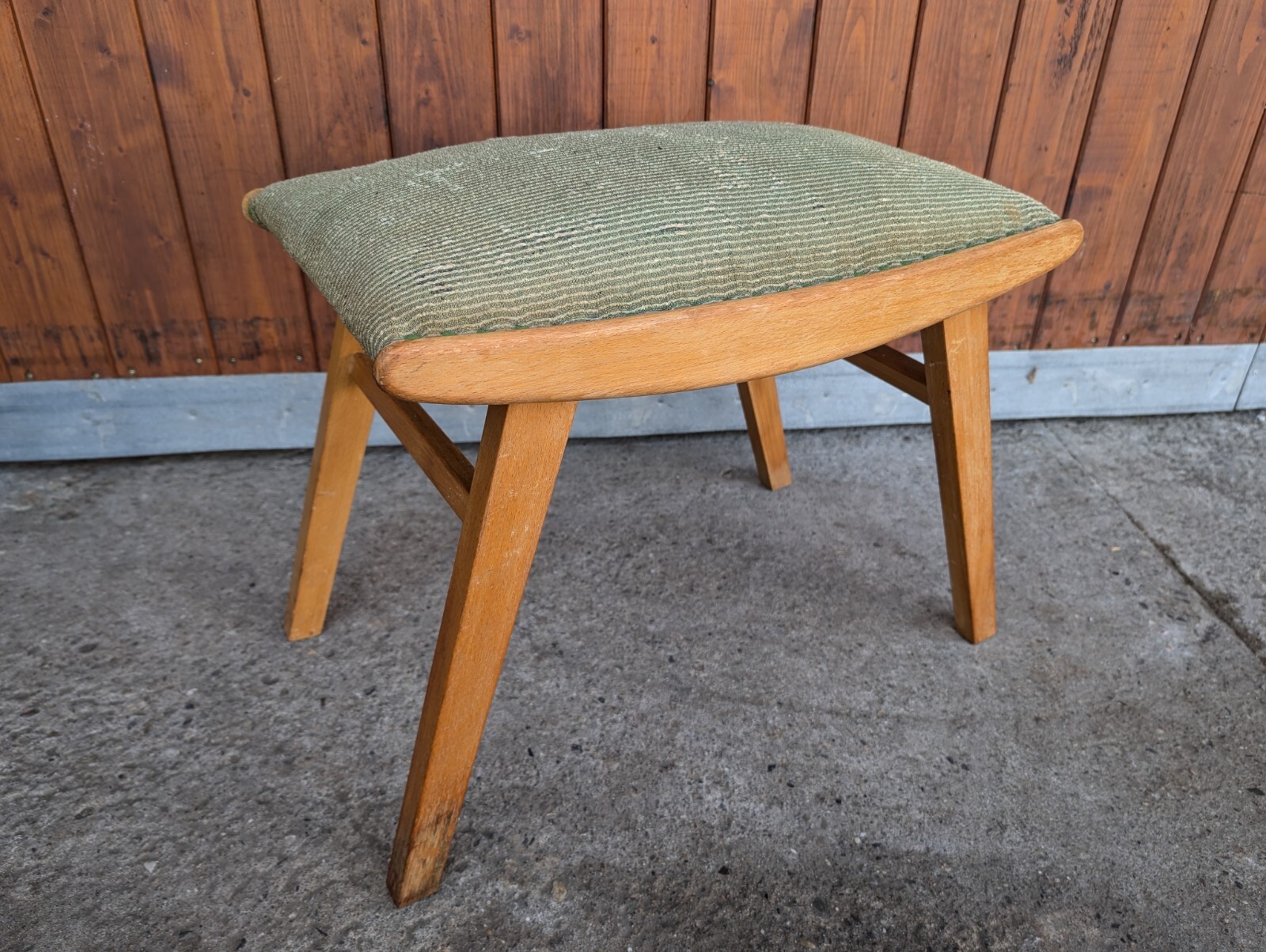 Vintage Ottoman Stool 60s Retro Pouf Mid Century